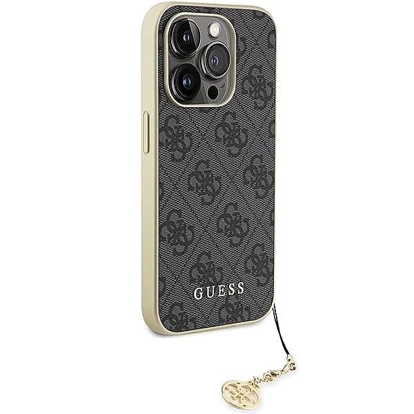Etui Guess 4G Charms Collection do iPhone 15 Pro - szare