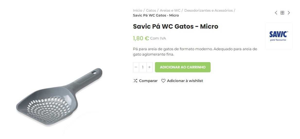 Pás para areia de gato NOVAS