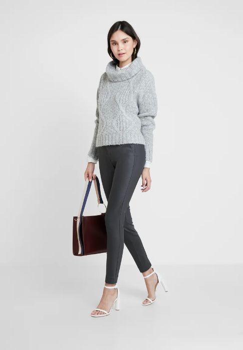 MOS MOSH Blake Night Pants eleganckie spodnie o wygodzie dresowych 40