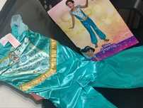 Fato Carnaval Yasmine Disney Princess Fantasia com Broche Menina