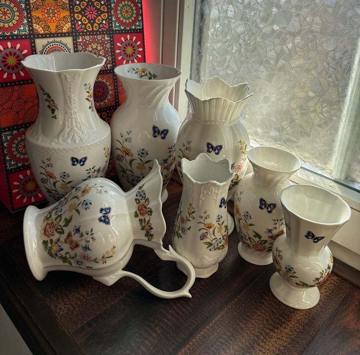 Англійська порцеляна Aynsley та ін. Мініатюри вази шкатулки тарілочки