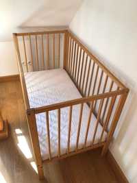 baby bed+mattress - used, in good condition