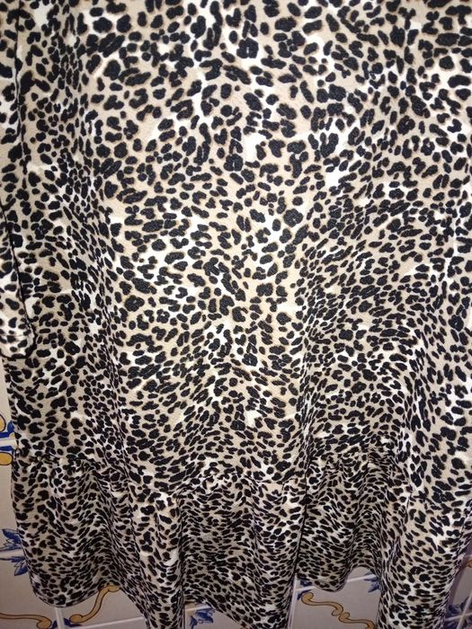 Vestido tigresa Milano M/L como novo!