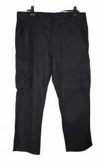 Czarne spodnie bojówki kieszenie basic 4XL 48