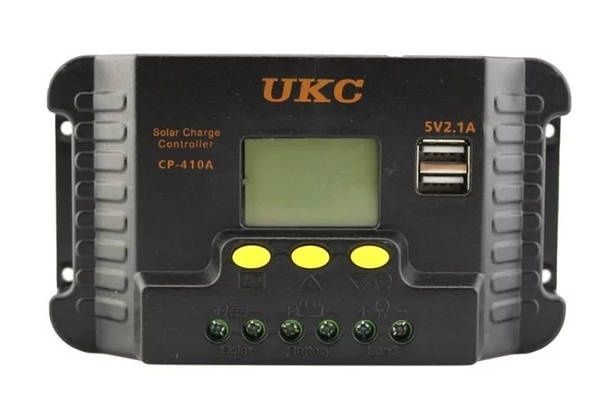 Контроллер заряда UKC CP-410A для солнечных батарей 10A 12/24 В