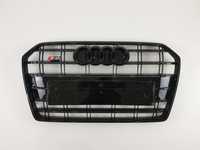 Решетка радиатора Audi A6 2014-2018 Черная в стиле S-Line