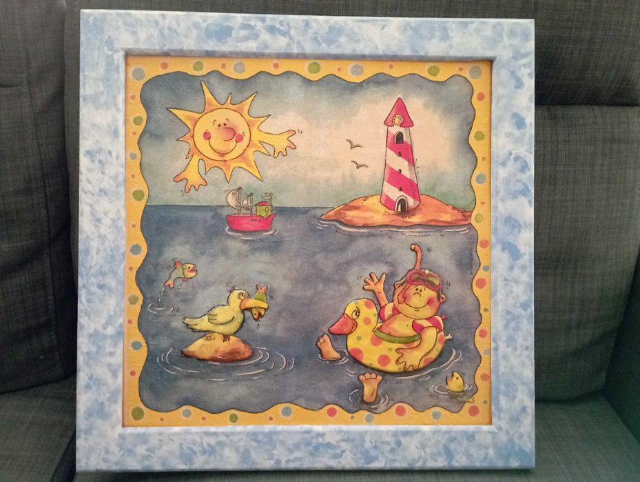 Quadro para quarto de criança em madeira