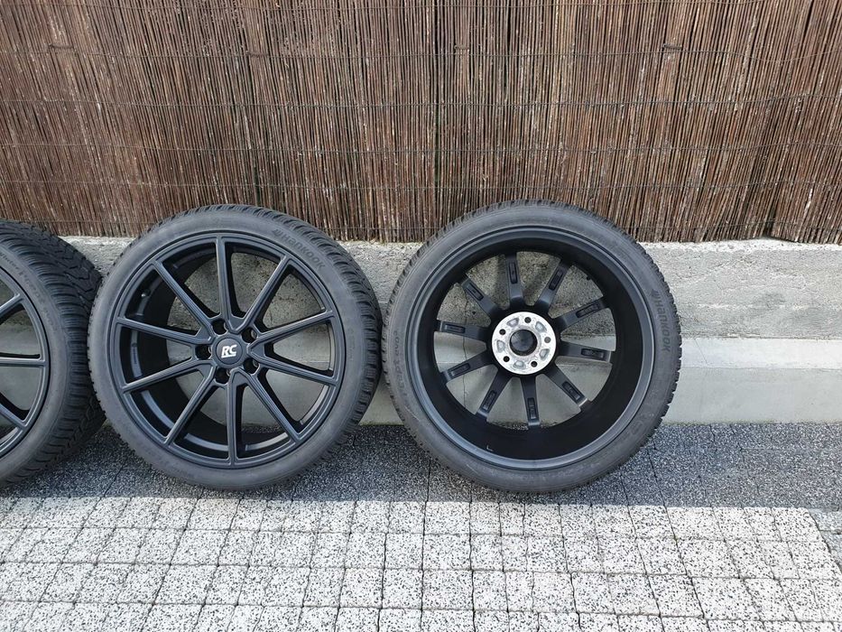 4x Koła 19-stki Audi A5 Brock 255/35/19 Hankook 7,5m 2021r czarny mat!