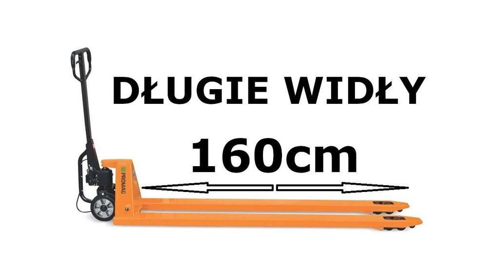 Wózek ręczny PALETOWY PALECIAK PROMAG Długi widły 1600mm 160cm
