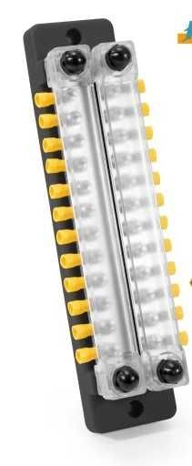 Szyna zbiorcza150A 2-drożna listwa zaciskowa zasilania z24 zaciskowymi