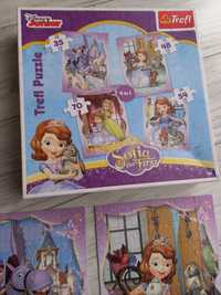 Puzzle księżniczka Zosia zestaw 4 obrazki