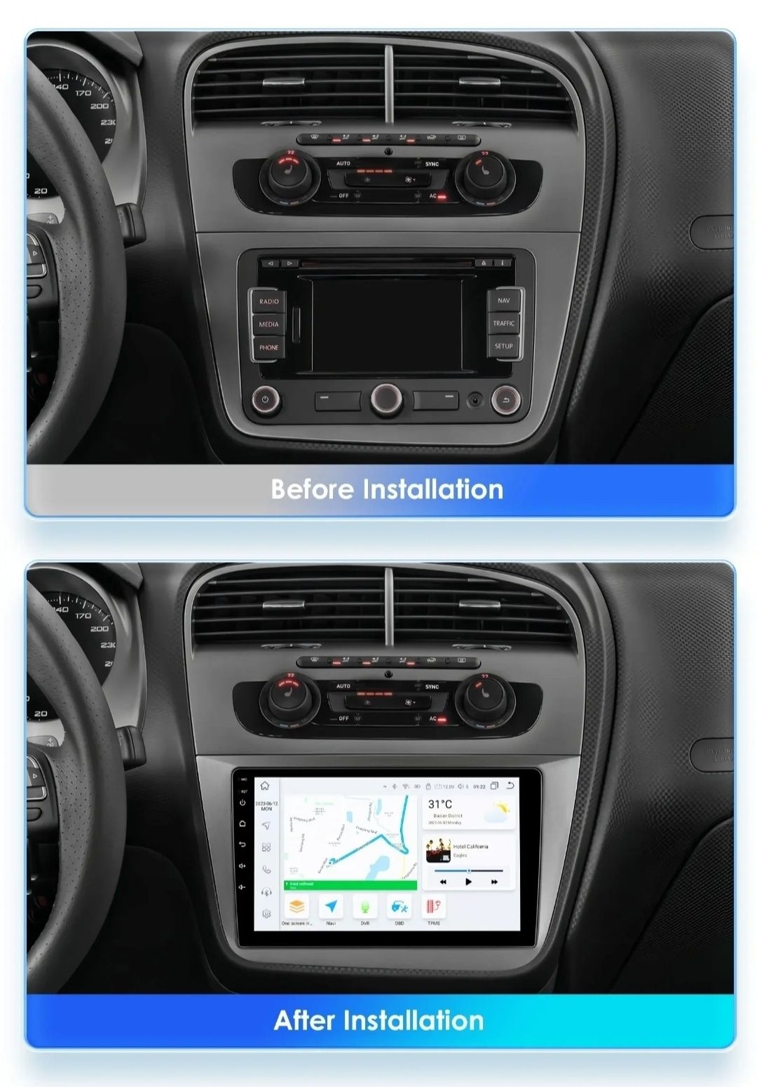 ‼️SEAT‼️ Android магнітола Seat Altea Leon Toledo Ibiza 8/128 GB, 4G