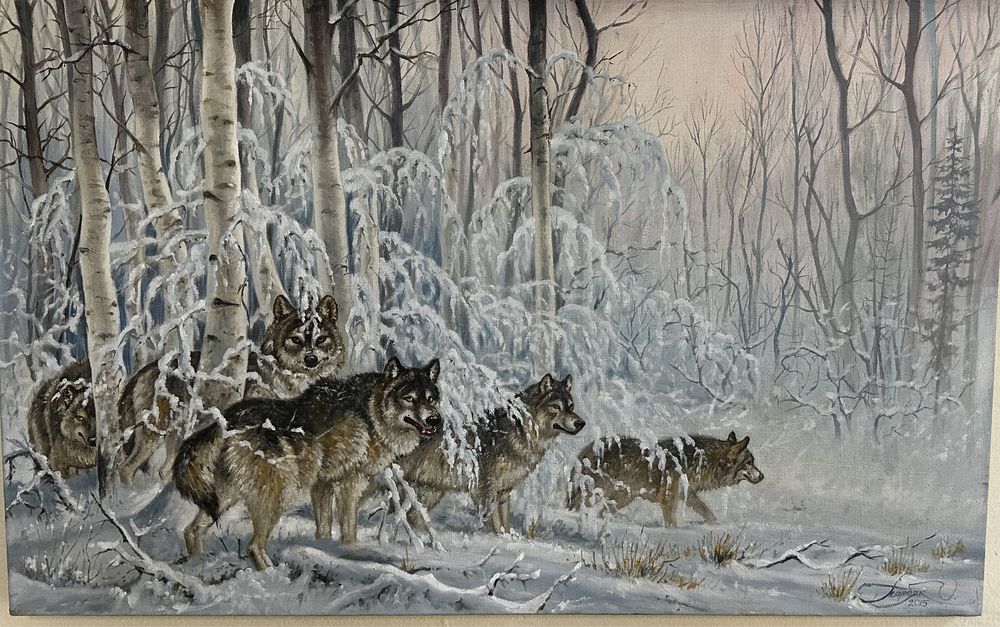 "Зимовий парк " 50x40см. Картина