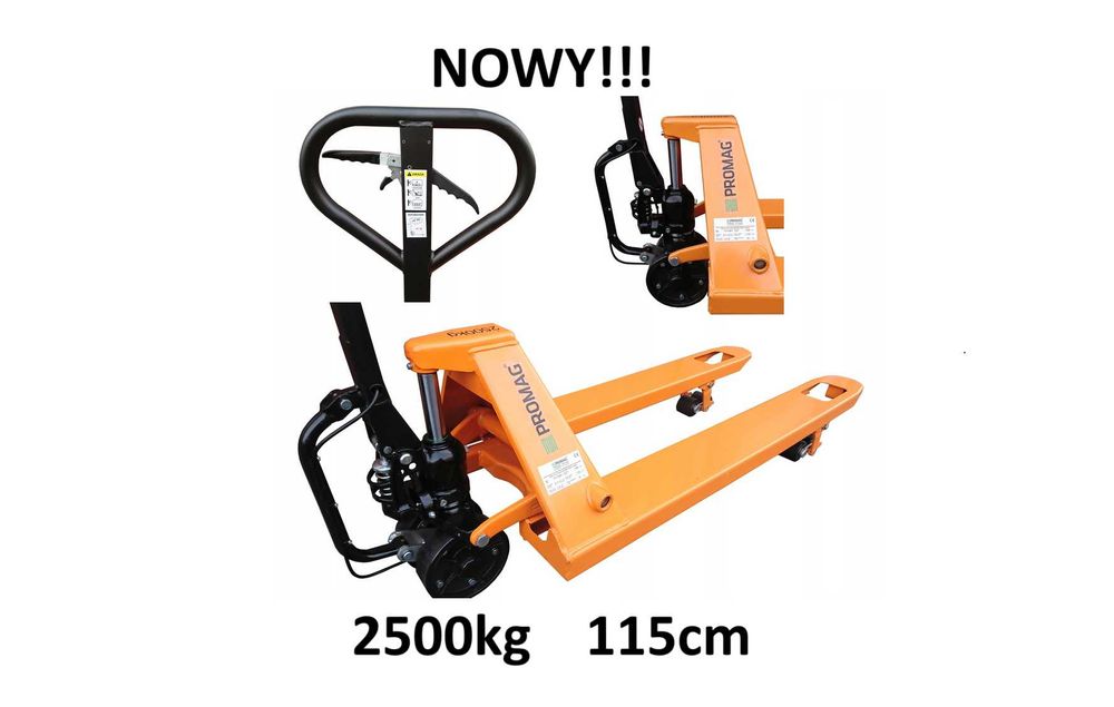 Wózek Paletowy Paleciak 1150mm 2500kg z Hamulcem 115CM PROMAG NOWY!!!