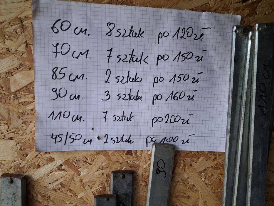 Ściski stolarskie długie od 60cm do 110cm  Niemieckie