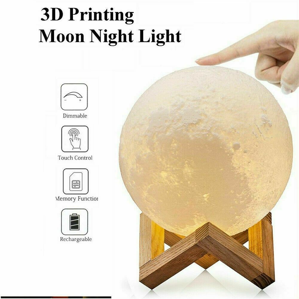 Lampka Led księżyc Moon Light 3D Printing
