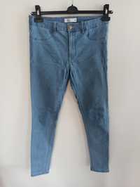 Niebieskie spodnie jeansowe Sinsay L/40 średni stan rurki m.sara