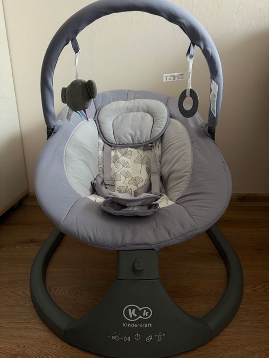 Заколихуючий дитячий шезлонг-гойдалка-крісло (підгузки в подарунок)