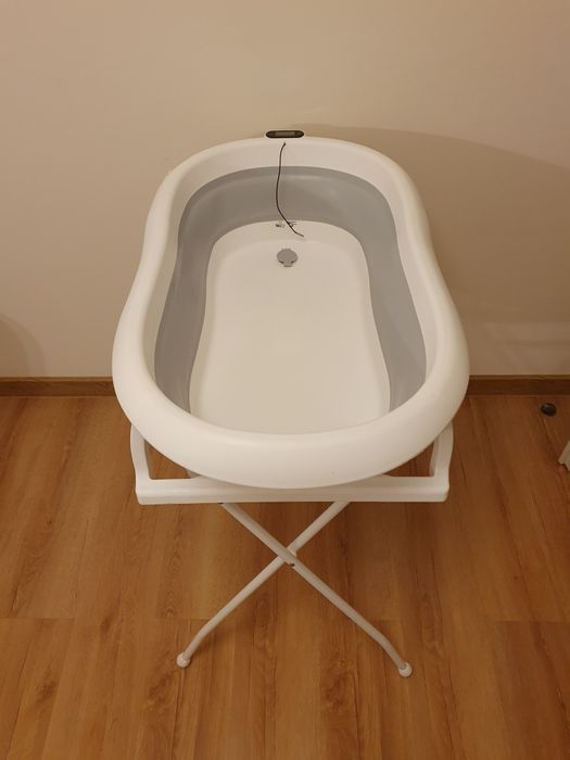 Wanienka z stelażem primabobo premium z fotelikiem szara