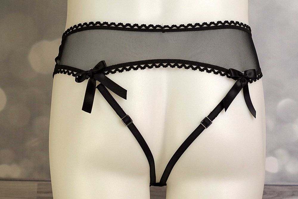 Otwarte slipy męskie, bielizna erotyczna, crossdress, rozmiar XL