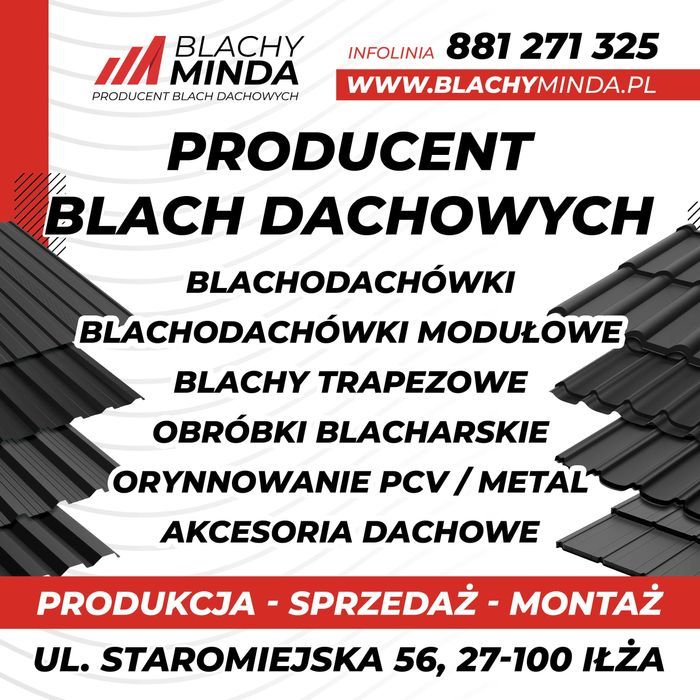 Blacha trapezowa, różne kolory cięta na wymiar!