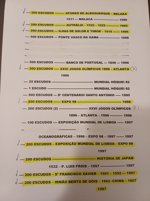 Moedas de 200,00 escudos em prata