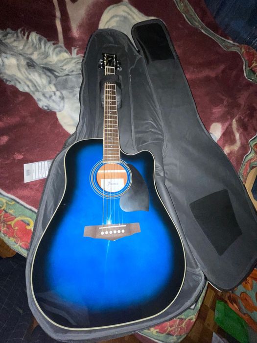 Guitarra Ibanez PF15ECE-TBS com Mala de transporte