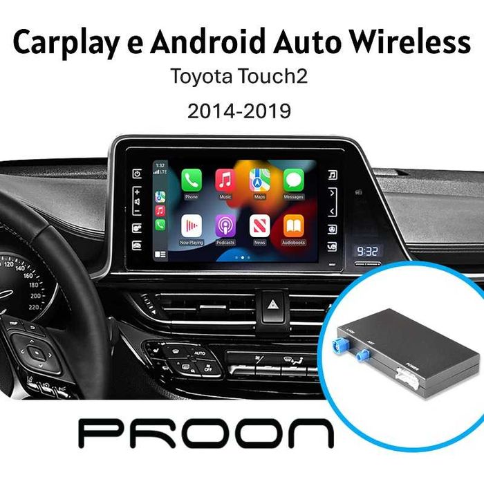Box carplay android auto Wireless Toyota Touch2 Ano 2014 até 2019