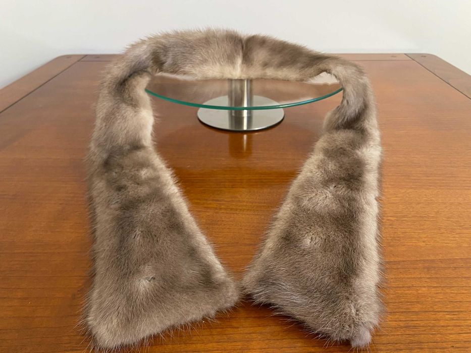 Kapelusz Z Futra Norek / Kołnierz Futrzany Vintage Lata 60-70