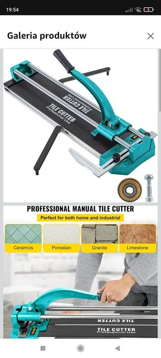 Vevor Maszynka do cięcia płytek glazury terakoty ręczna 1200MM