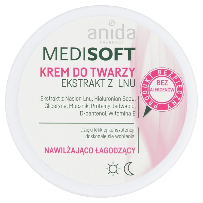 Anida  nawilżająco-łagodzący krem do twarzy ekstrakt z lnu 100ml