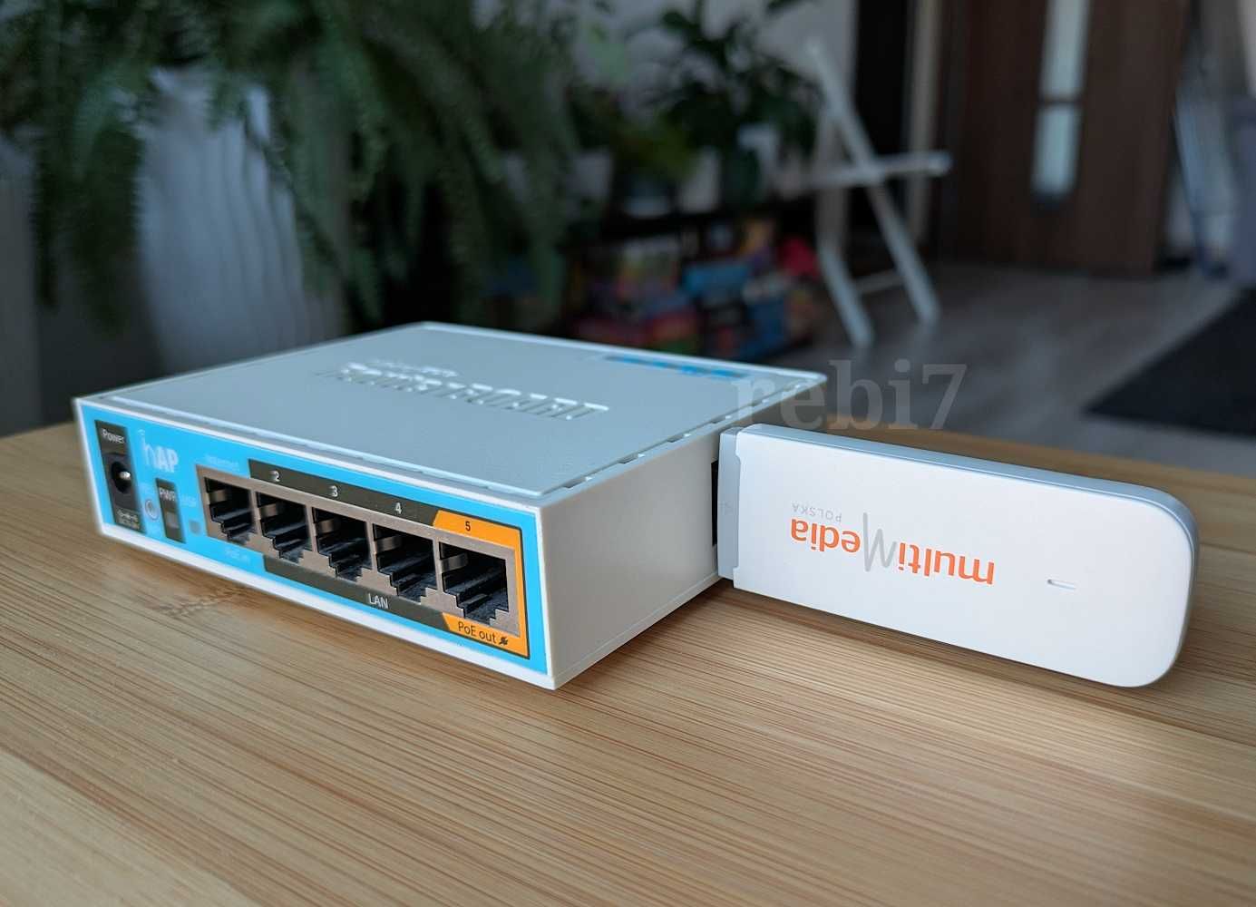 router Mikrotik + modem Huawei USB 4G LTE zestaw internetu mobilnego