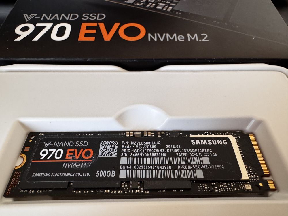 NVMEe M.2 Ssd samsung 970 evo 500 gb