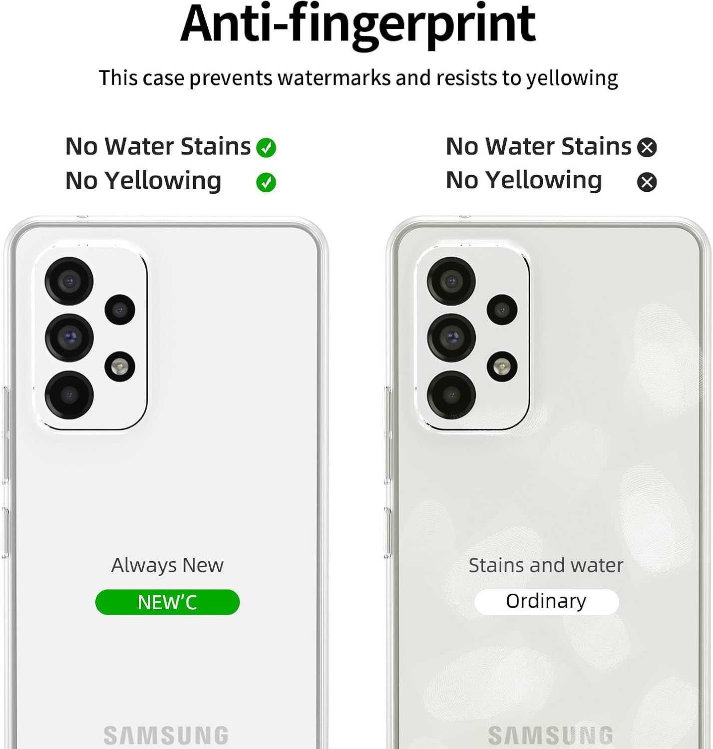 Plecki NEW'C do Samsung Galaxy A53 5G bezbarwny + 2x szkło hartowane 9