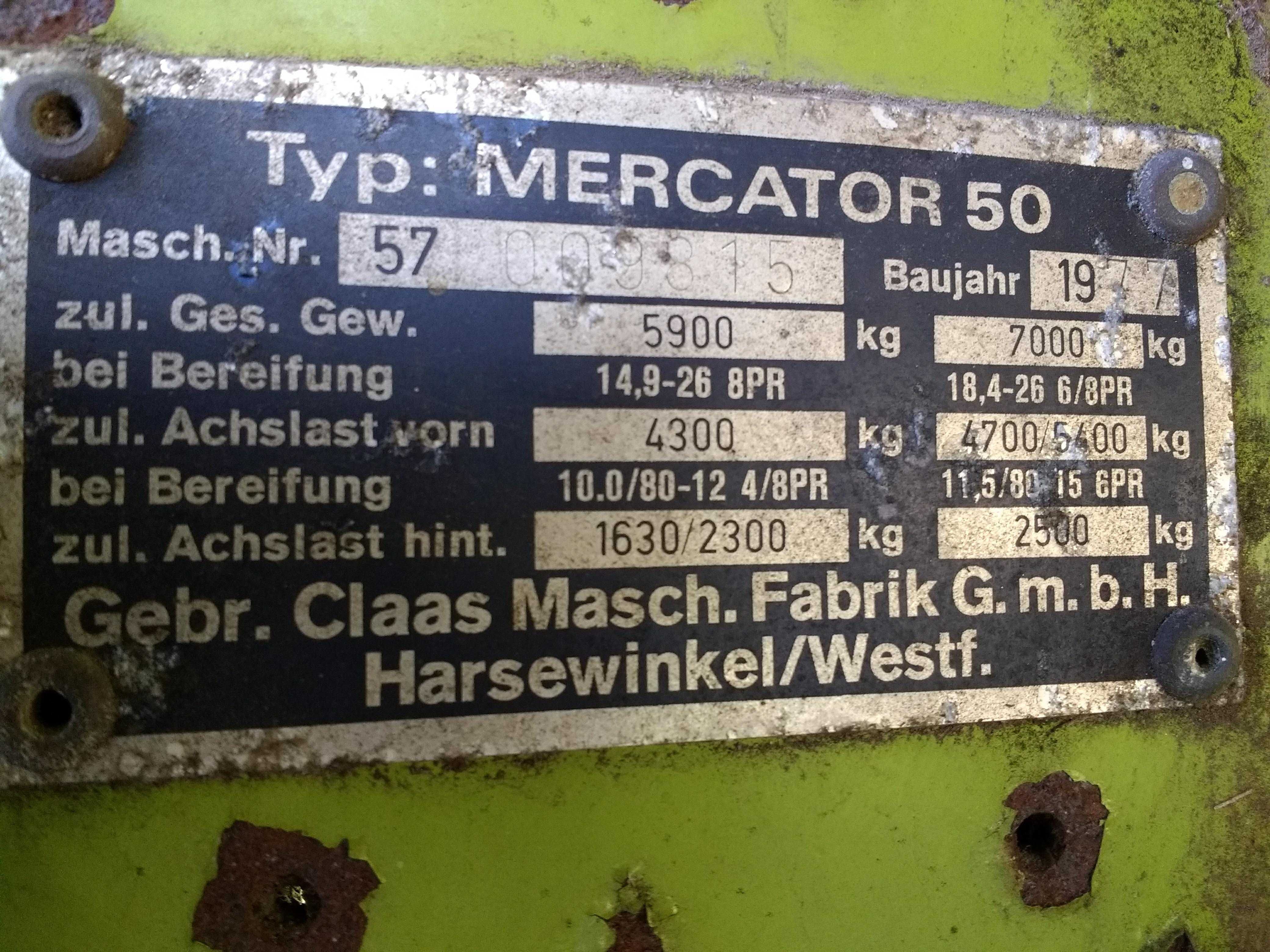 Kombajn class merkator 50 zamienię