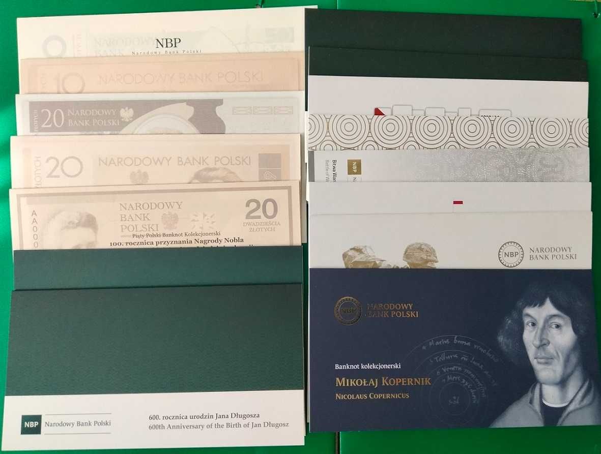 Kompletny zestaw Banknotów Kolekcjonerskich Długosz, Chrzest- 15 sztuk