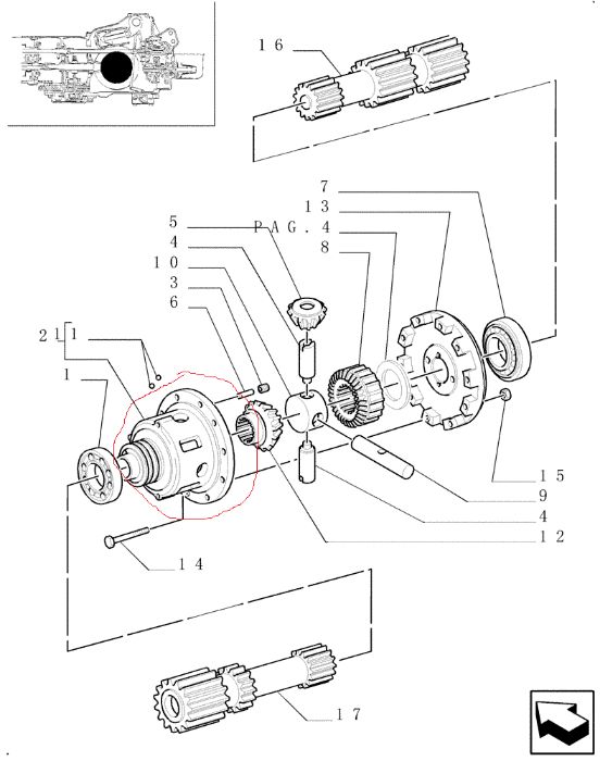 OBUDOWA dyferencjału tylny most New Holland T7.210, T7.165. 516.2542