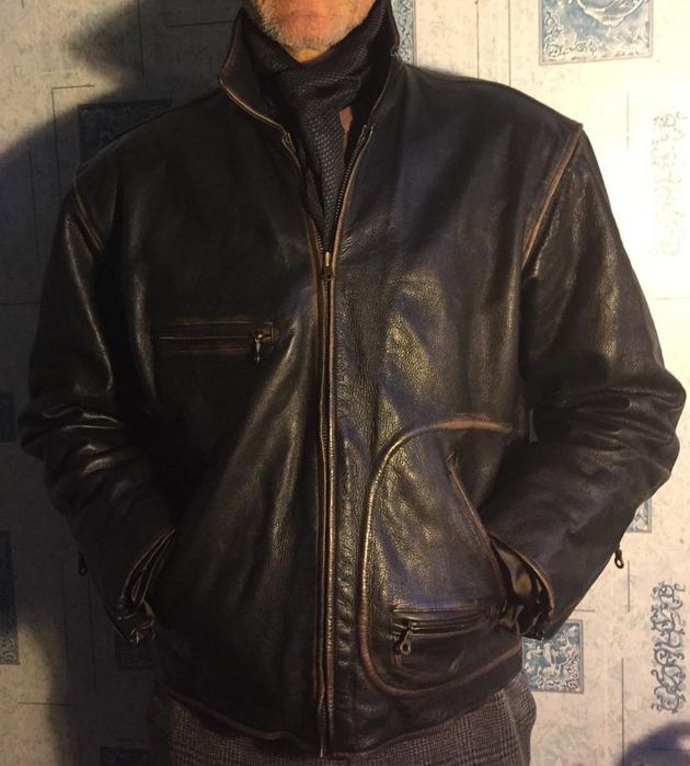 Шкіряна куртка "aviator"style