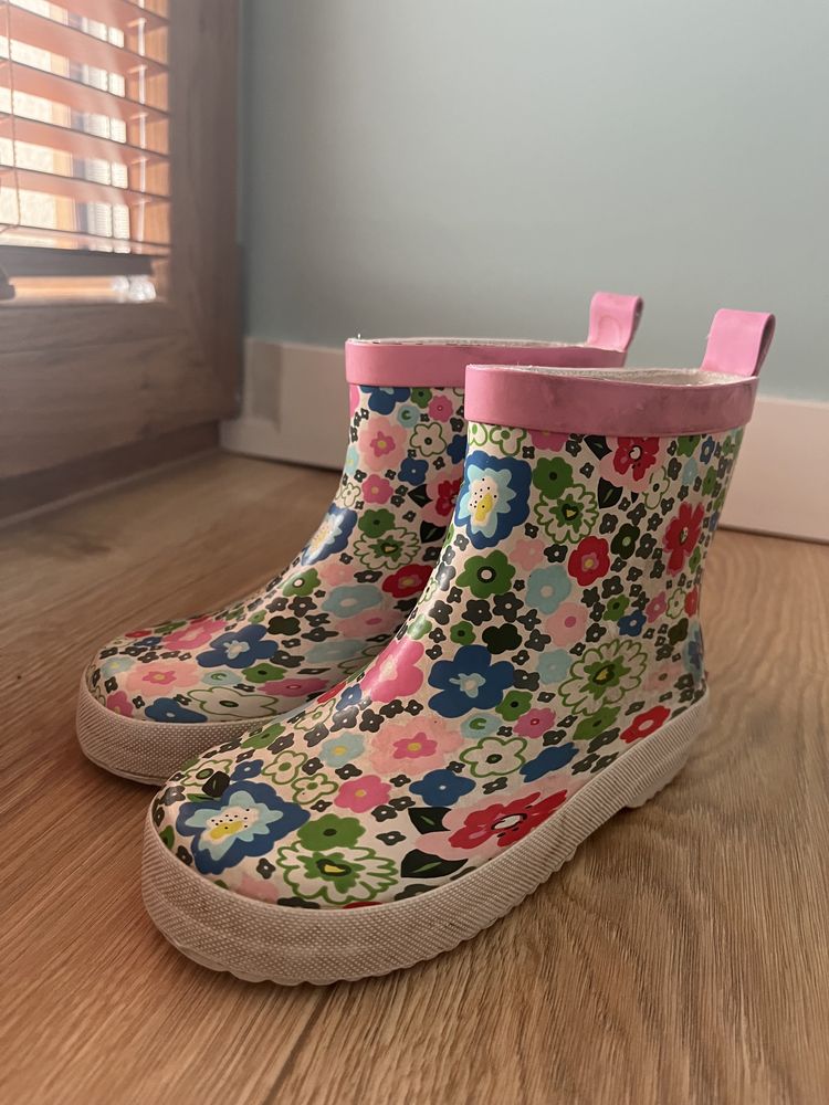 Piękne kalosze buty buciki w kwiatki Playshoes r.26