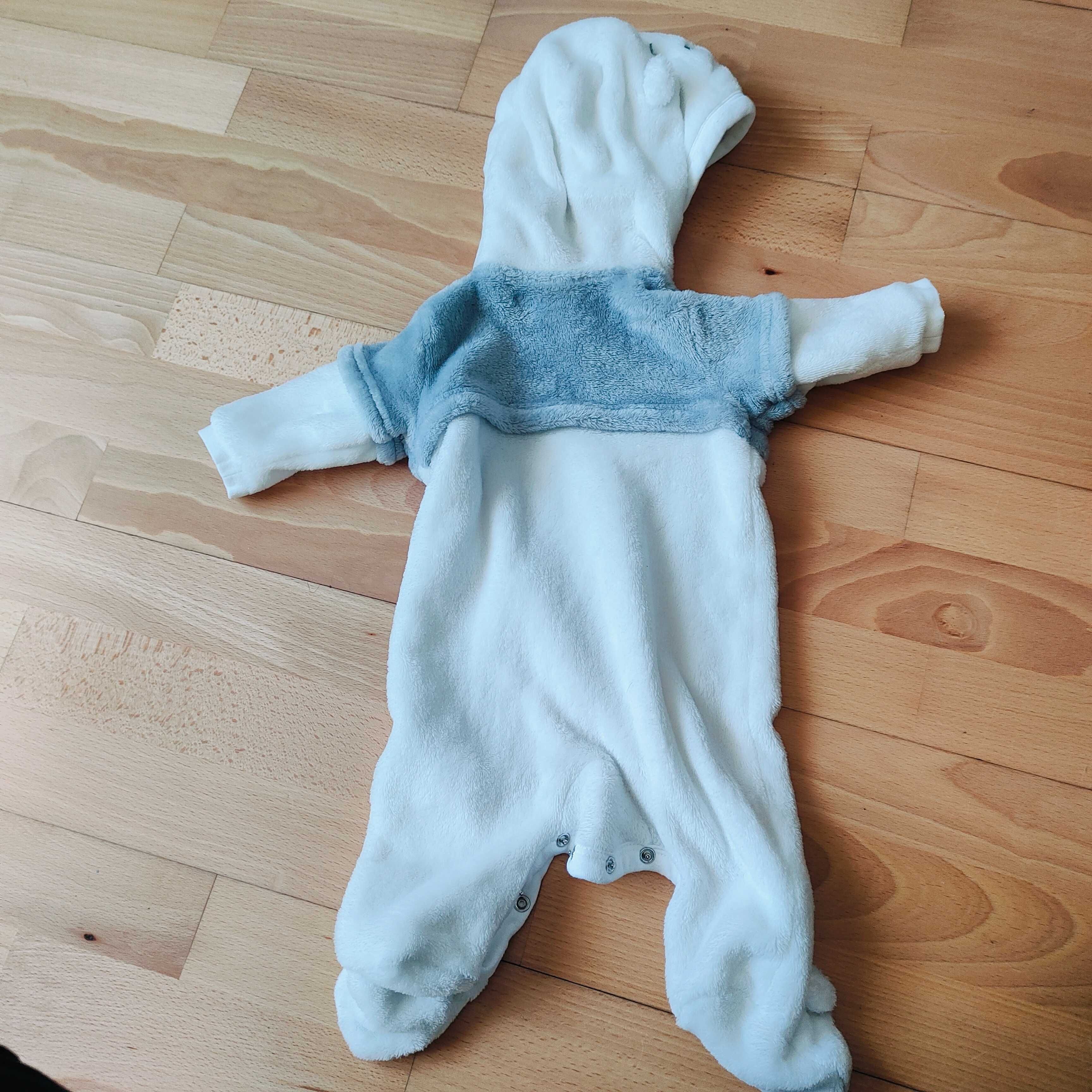 Czapka i pajacyk ocieplany dla noworodka