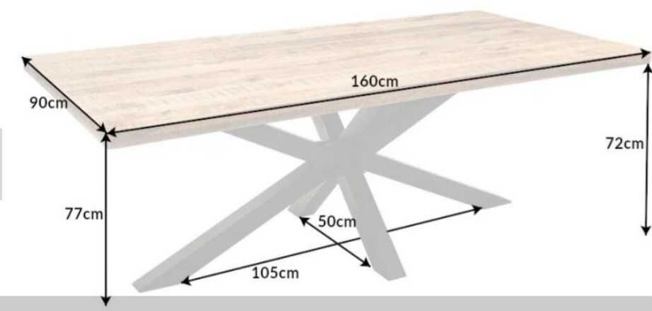 Sprzedam nowy stół drewniany gruby blat 160x90