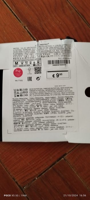 Boxers da Zara tamanho L