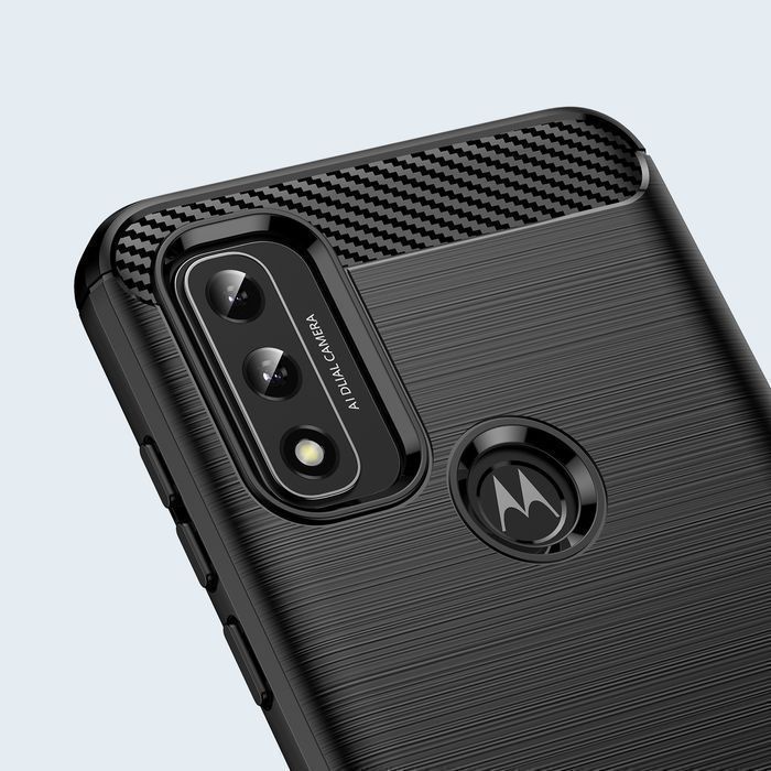 Carbon Case Elastyczne Etui Pokrowiec Motorola Moto G Play 2022 Czarny