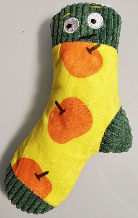 Piszcząca i szeleszcząca skarpetka na smakołyki dla pieska