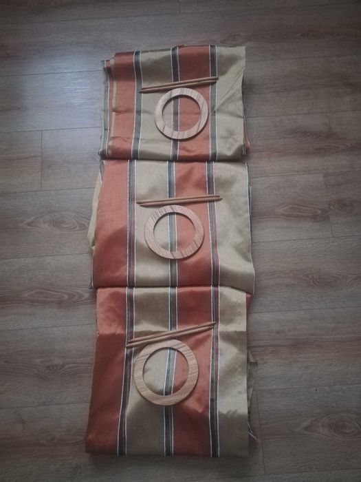 Zestaw 3 zasłon ozdobnych + spinki