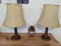 Lampa stołowa mosiężna antycza (2 szt)