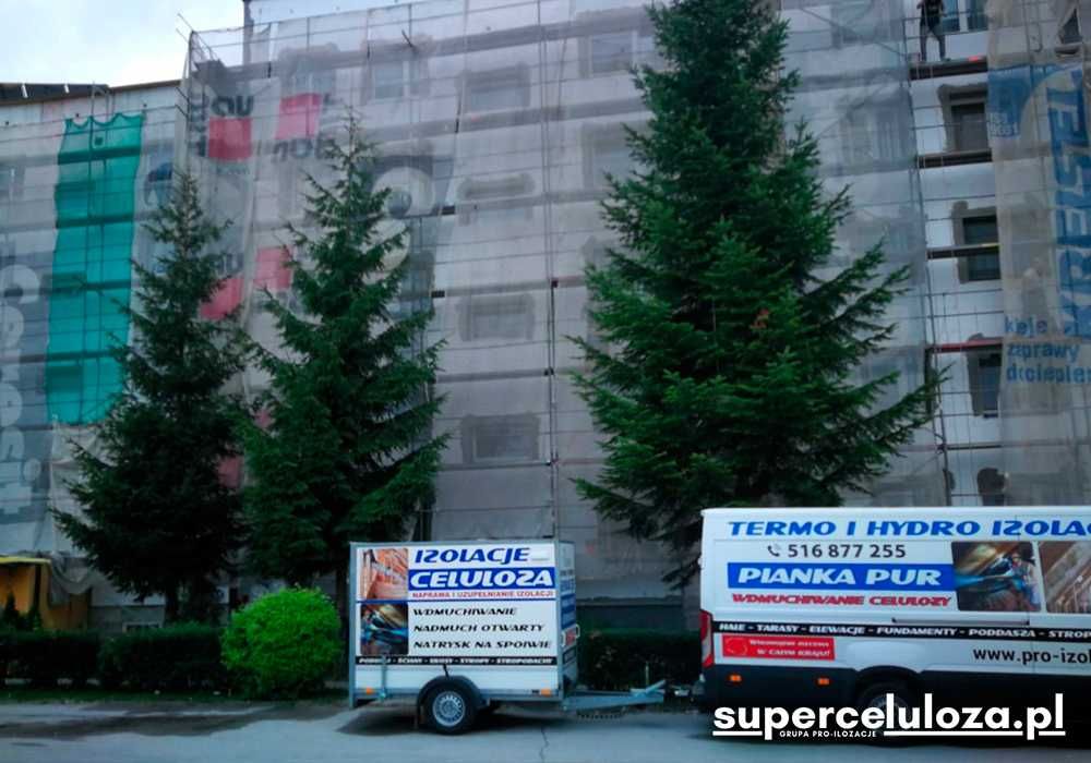 Wdmuchiwanie celulozy  | Naprawa dachu po kunach | UBEZPIECZENIE