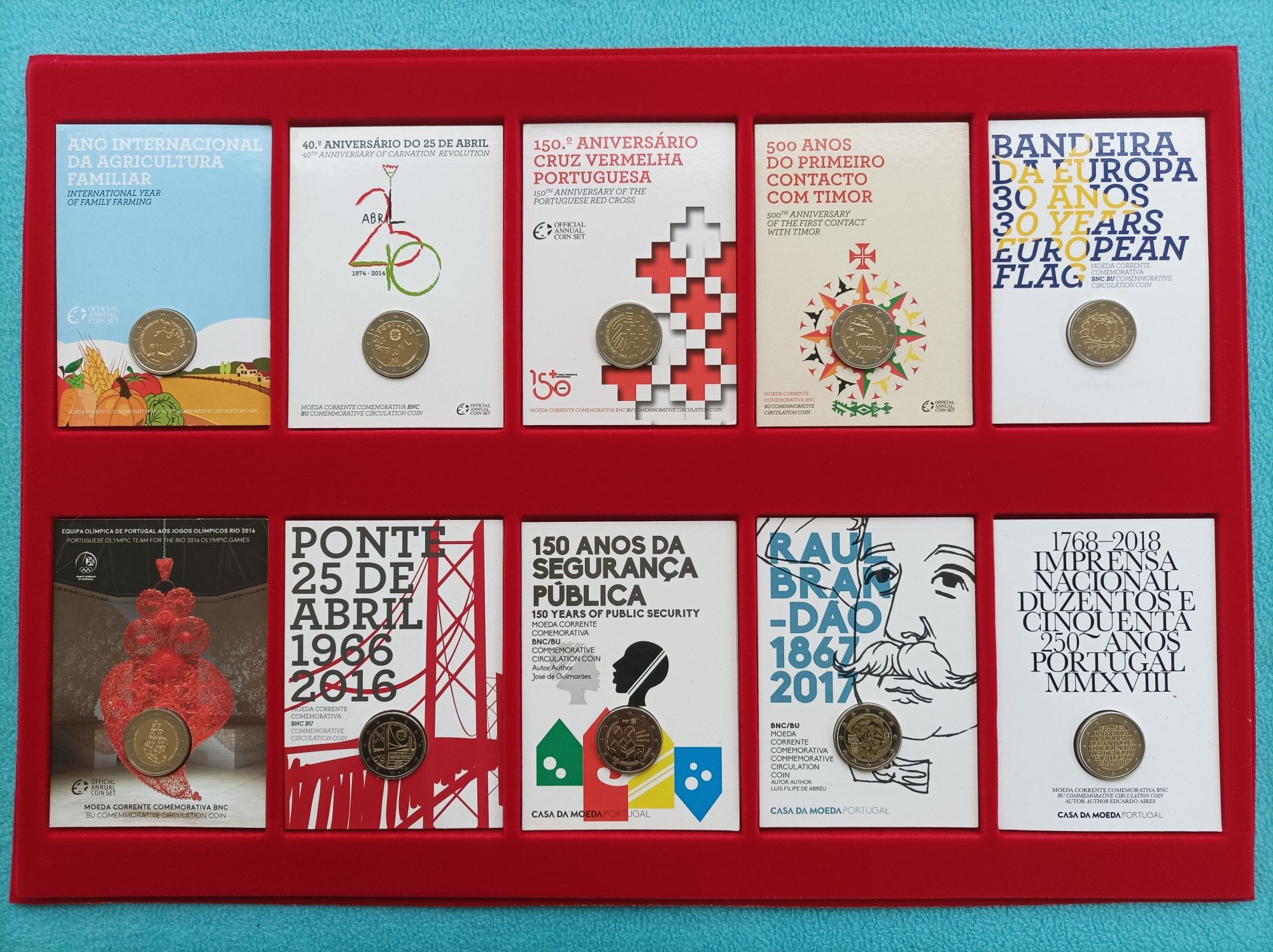 Moedas Finalista Bnc e Proof Portugal