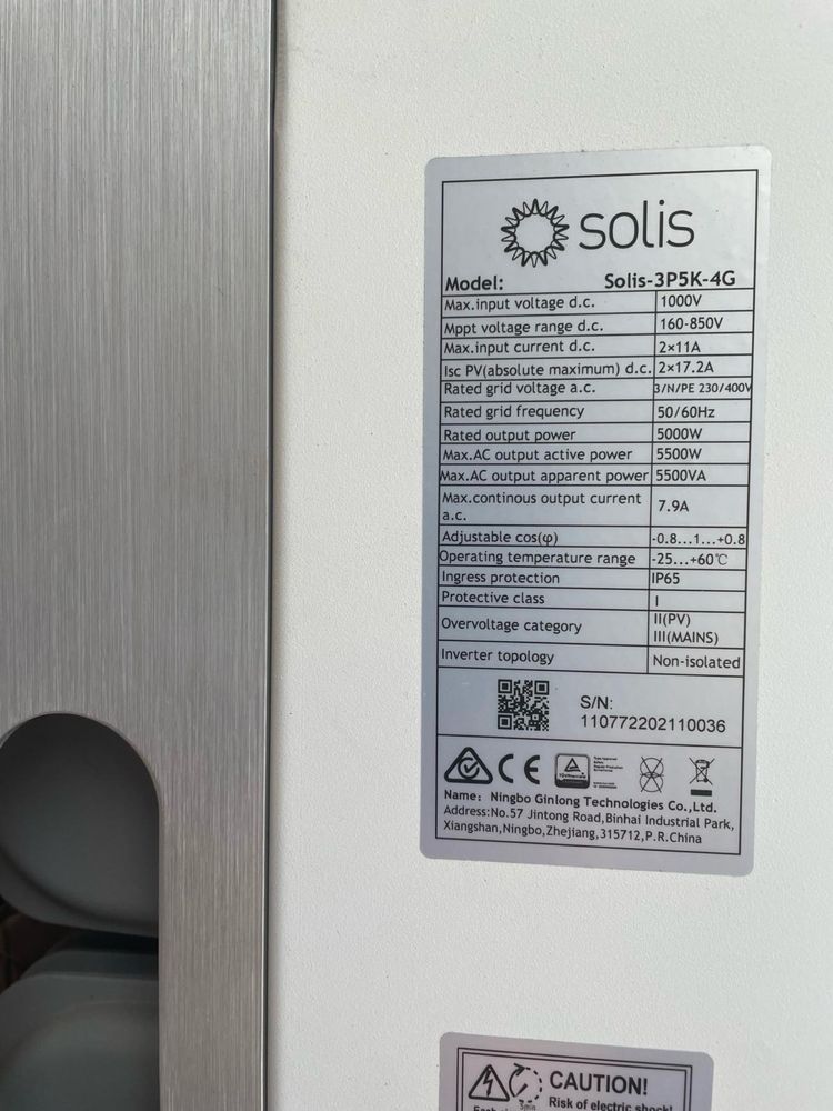 Falownik/inwerter trójfazowy Solis-3P5K-4G-DC SKRZYNKI ROZDZIELCZE