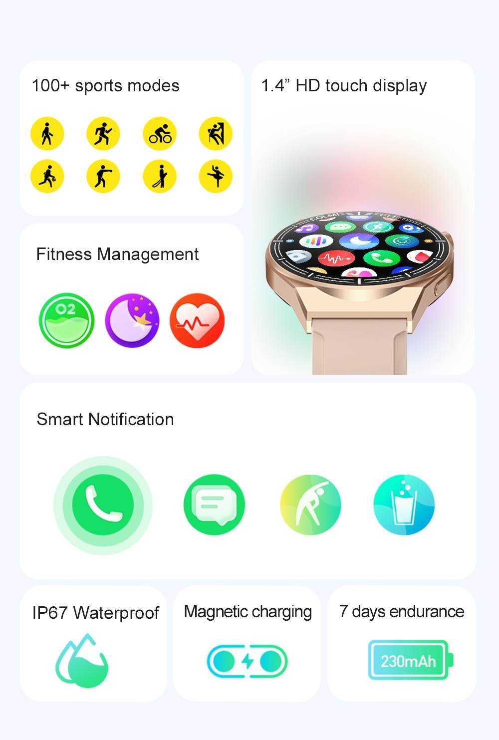 2x SmartWatch Colmi i11 dla Niej i dla Niego